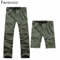 men quick dry outdoor pants removable hikingcamping pant male summer breathable fishing climbing trousers for trekking shorts
