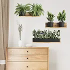 Зеленые растения в горшках трехмерная гостиная фон декорация стена декоративные наклейки на стену винил