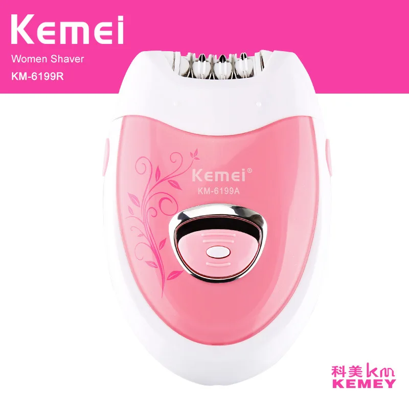 Перезаряжаемый электрический эпилятор Kemei 2 в 1 Дамское устройство для шлифовки
