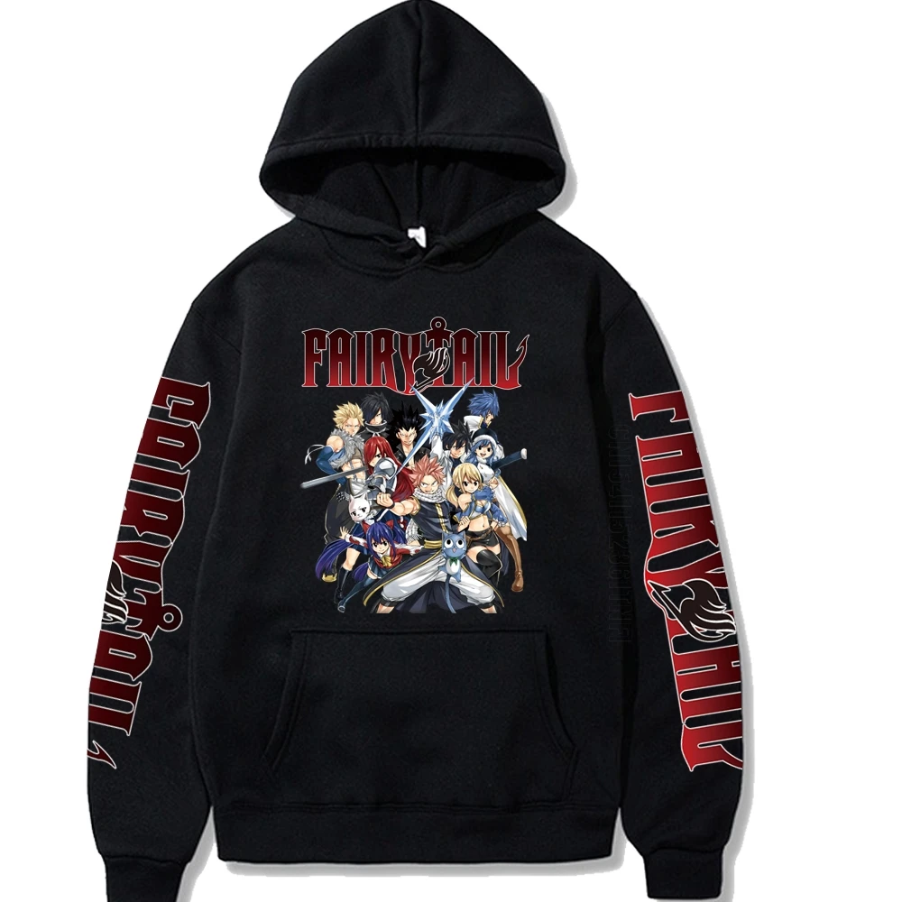 Fairy Tail Unisex Hoodies Japanese Anime Printing Men's Hoodie Sweatshirt Daily Casual Fashion Designer Streetwear