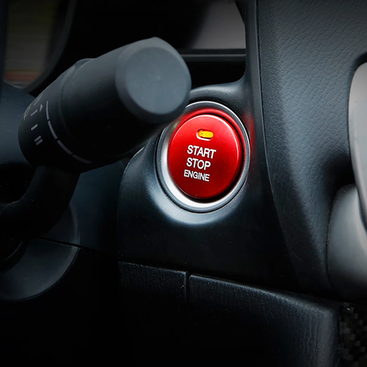 1 шт. Алюминий кнопка запуска двигателя крышка Кепки с отделкой сзади резинка для