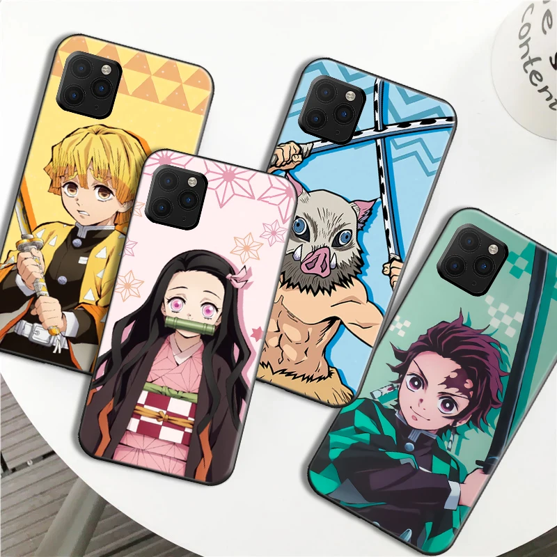 

Cartoon Japan Anime Demon Slayer Phone Case For iPhone 11 11 Pro 12 12 Pro SE 2020 XR 13 13Pro 7 8 Kamado Nezuko Cover Fundas