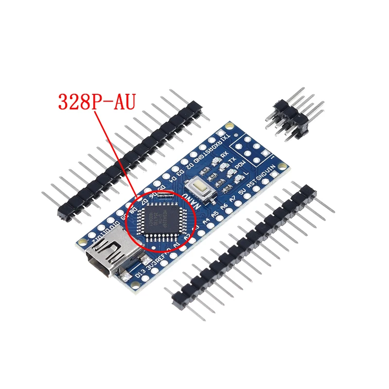 

Контроллер Nano 3,0, совместимый с USB-драйвером Arduino nano CH340, без кабеля NANO V3.0, 5 шт.
