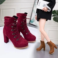 2021 ladies new high heel womens boots casual platform short boots large size roman womens shoes size 43 women shoes
