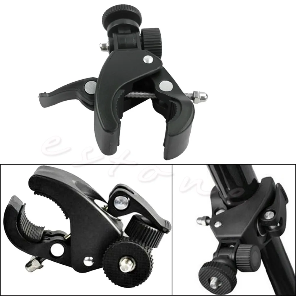

New Bicycle Bike Handlebar Mount 1/4 Screw Clamp Bracket Tripod For Camera DV