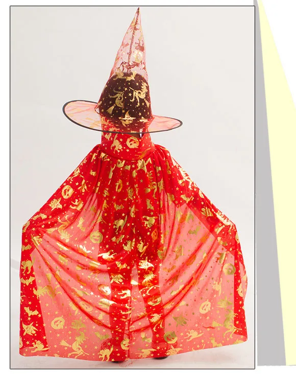 Детская накидка на Хэллоуин для костюмированной вечеринки позолоченный плащ