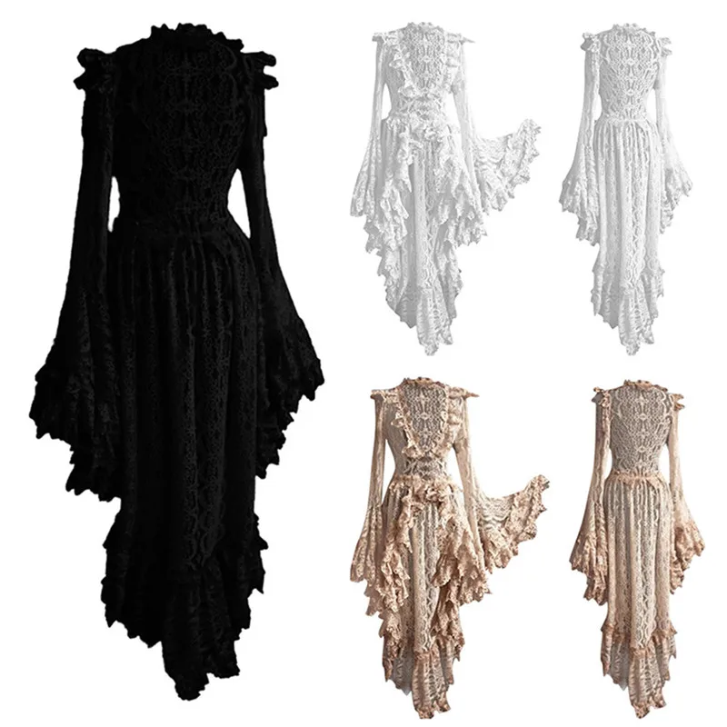 Женское винтажное платье в стиле ретро готическое с глубоким v-образным вырезом и