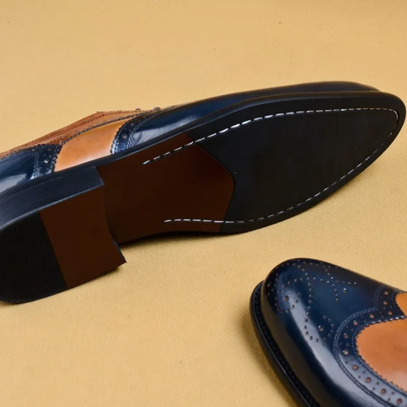 Мужская официальная обувь модельные свадебные туфли мужские брендовые броги