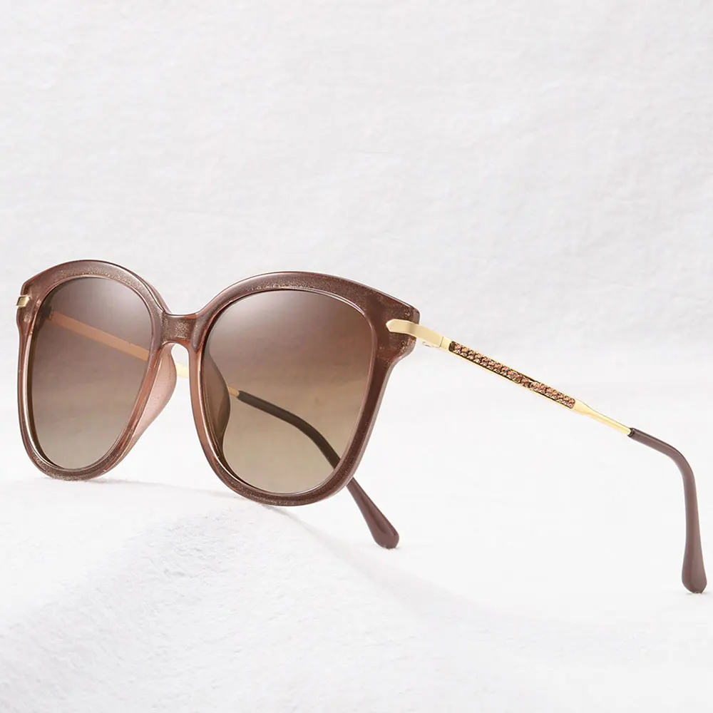 Роскошные Алмазные женские поляризованные солнцезащитные очки Квадратные