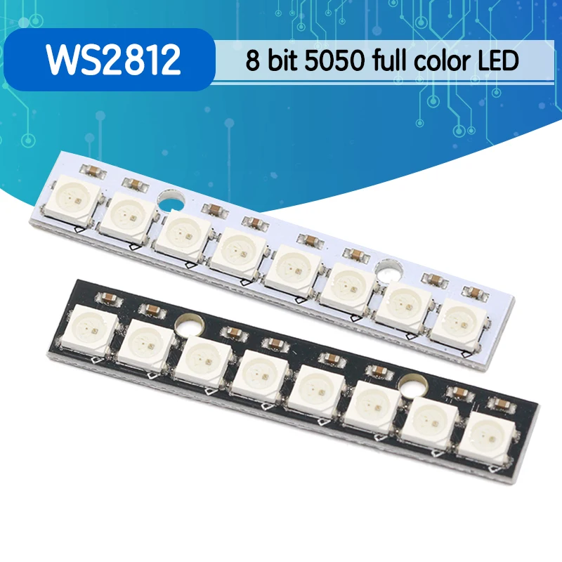 8 канальный сетевой видеорегистратор WS2812 WS2812B WS 2811 5050 RGB светодиодный светильник