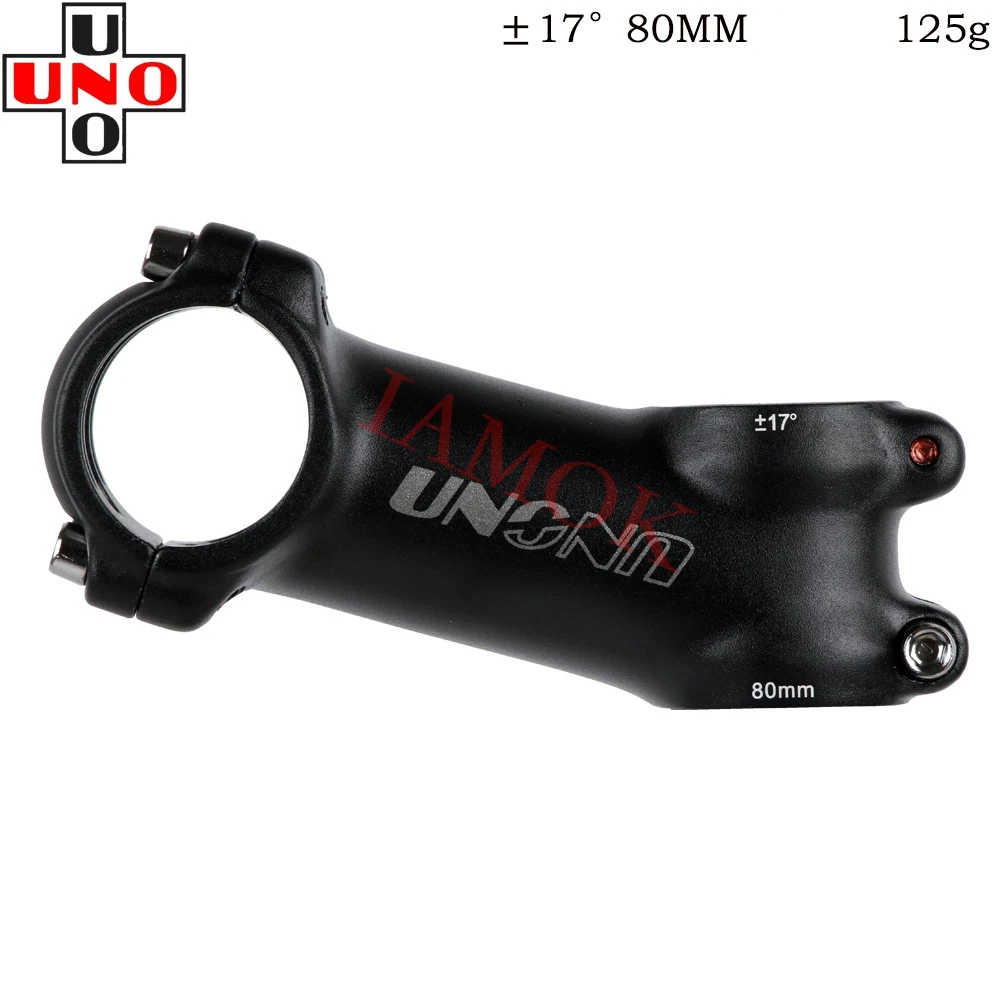

UNO AS-007N Bike 7/17 Degree 60-130mm Stem Iamok Gray Logo 3D Forging Stems Road Bicycle Parts