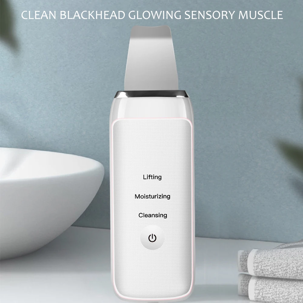 Ультразвуковой Массажер Для скруббера кожи прибор для глубокой чистки лица Уход