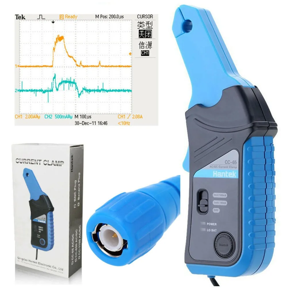

Portable Hantek CC 65 Oscilloscope Multimeter AC/DC Current Clamp Meter 65A 20KHz For Car With BNC Plug Electrical Instruments