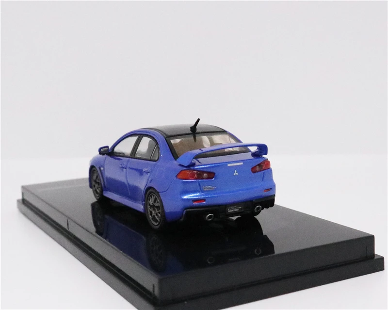 Tarmac работает 1: 64 Mitsubishi Lancer Evo X Final Edition синий литой модельный автомобиль