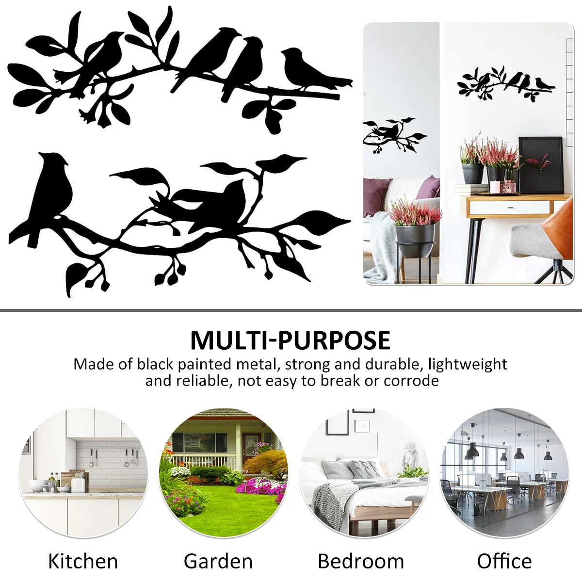 2 шт. металлические наклейки на стену | Дом и сад