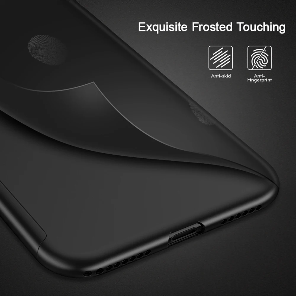 360 полностью матовый двухслойный Жесткий Чехол для Funda iPhone 7 6 6S 5 SE X XR XS 10 Max с