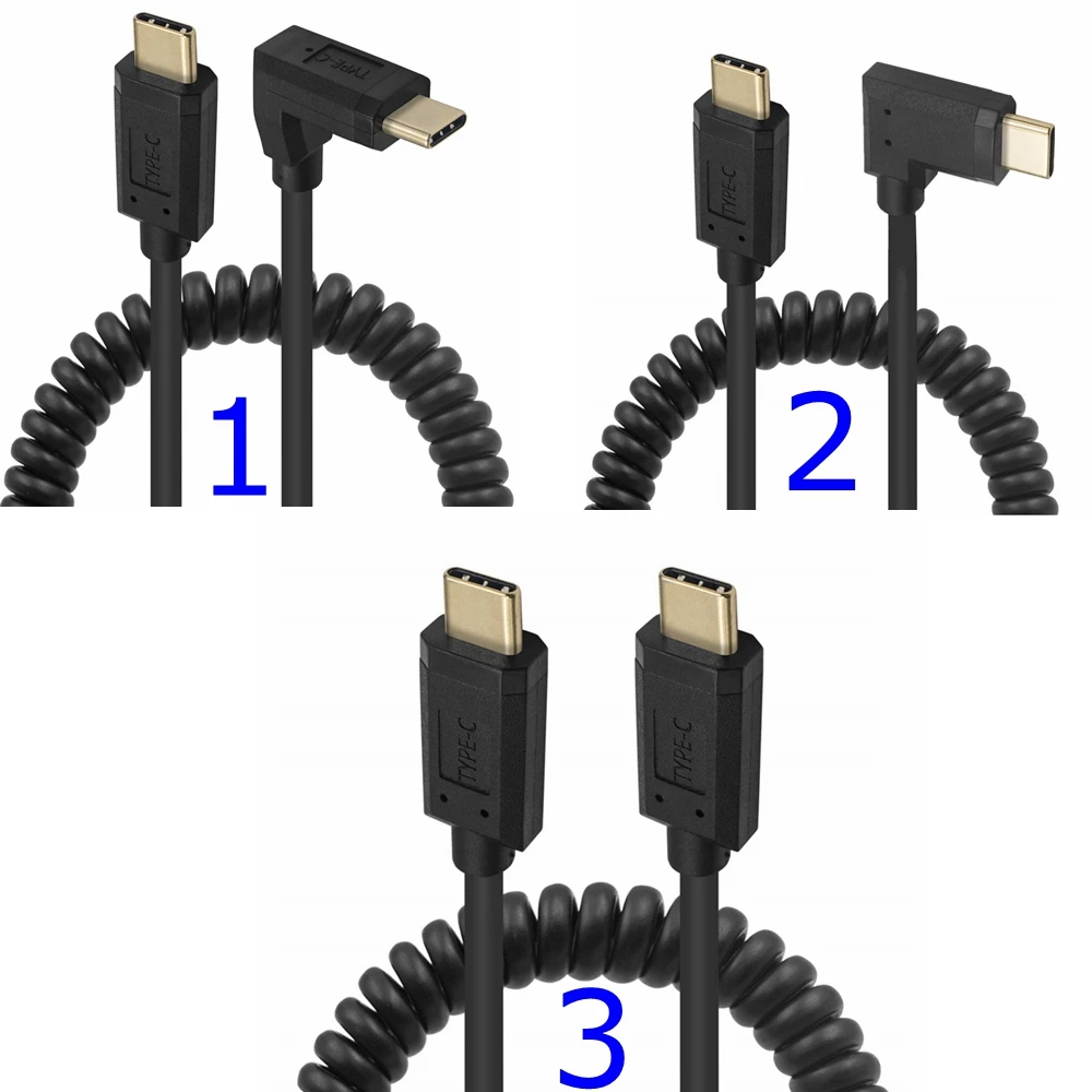 

Пружинный выдвижной кабель 4K 60 Гц 10 Гбит/с аудио и видео usb 3.1 Type-C штекер-штекер зарядный кабель