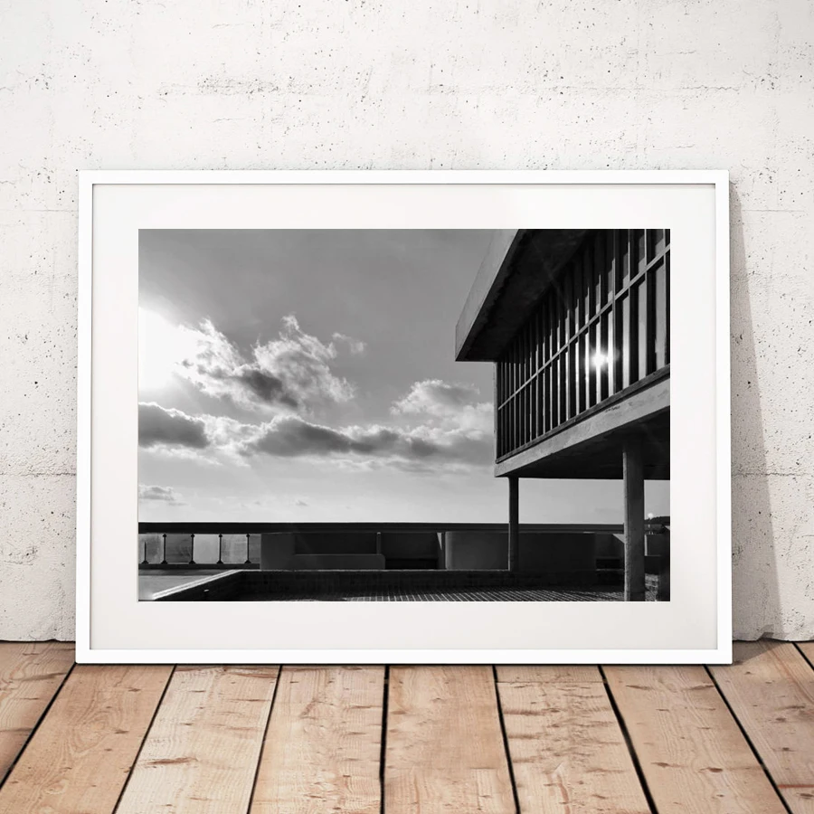 Архитектурная фотография Le Corbusier холст печать французская архитектура Марсель