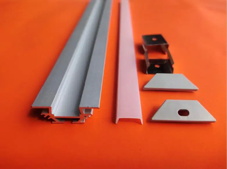

11mm inner wide LED Aluminium Extrusion Recessed LED Aluminum Channel With Wings free shipping cost 2m/pcs 90m/lot