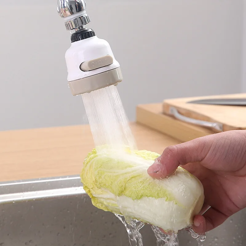 

Household kitchen sink rotatable faucet three-speed booster shower