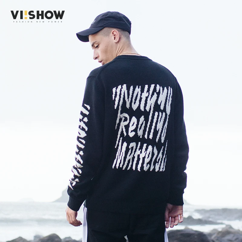 VIISHOW новый модный мужской свитер пуловер для мужчин Рождественский с буквенным