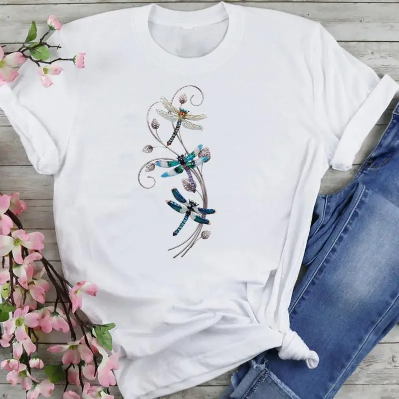 

Women Graphic Ladies Printing Clothing Cartoon Fashion Summer Female Clothes Print Short Sleeve Tops Tees Tshirt T-Shirt