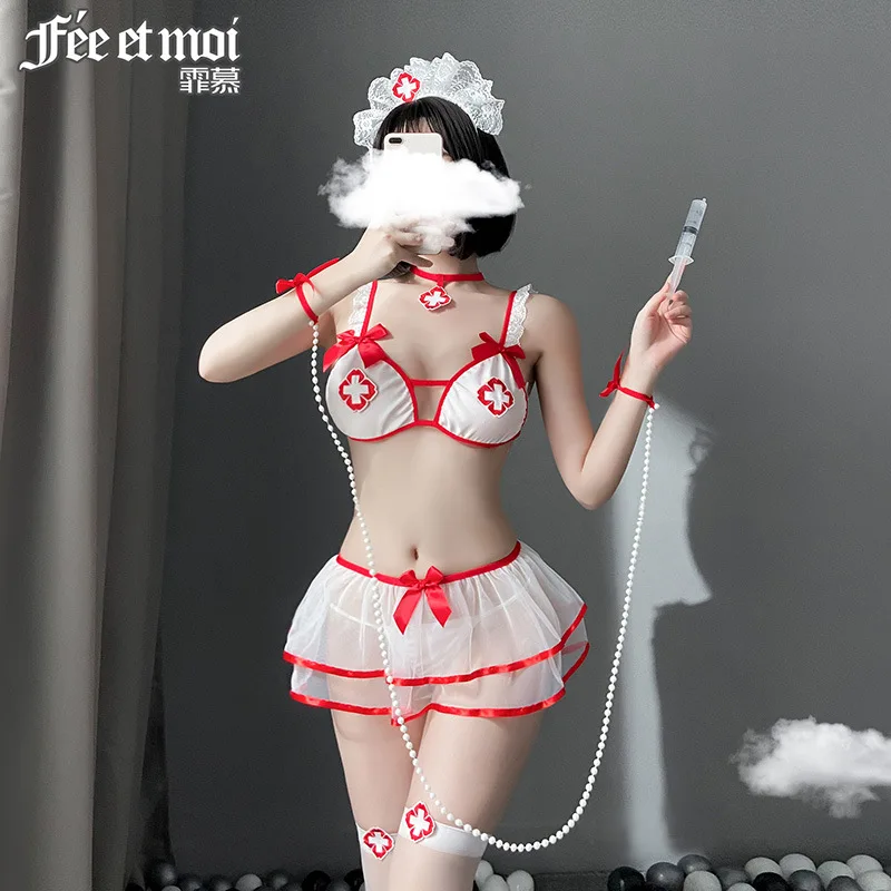 

Сексуальное нижнее белье, Привлекательный костюм в европейском и американском стиле с трехконечной сетчатой юбкой для ролевых игр, женская...
