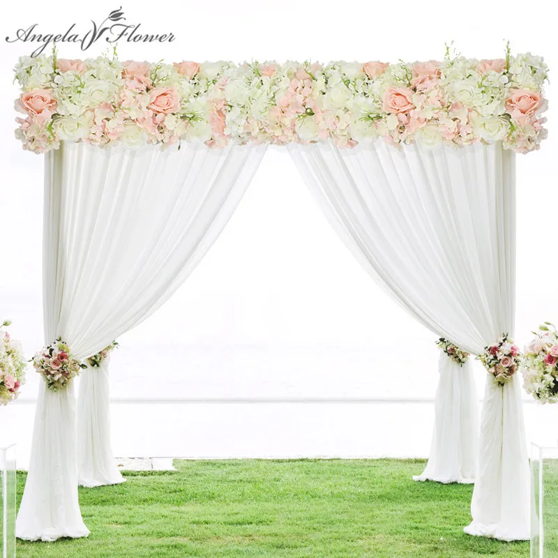 

Artificial Flower Arrangement Silk Gypsophila Babysbreath Flower Row Decor For Wedding Backdrop Party Supplies Props 50/100CM