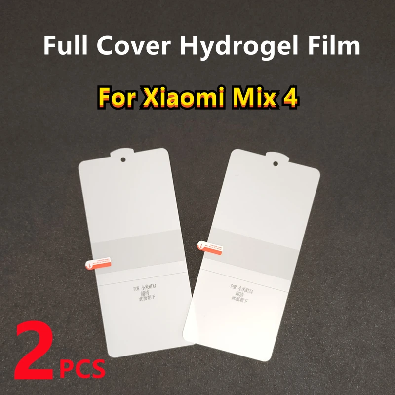 

2pcs Hydrogel Film For Xiaomi Mix 4 Phone Screen Protector For Xiaomi Mix 4 Full Cover Protection Curved Fit TPU Hydrogel Film