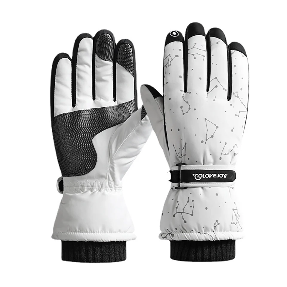 

1 Pair Ski Gloves For Men And Women Waterproof And Warm Winter Snowmobile Windproof Touch Screen Outdoor Ski Full Finger Gloves