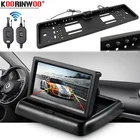 Koorinwoo 2,4G Беспроводная рамка для лицензии камера AHD с монитором автомобиля дисплей Реверсивный Автомобильный детектор камера заднего вида система парковки