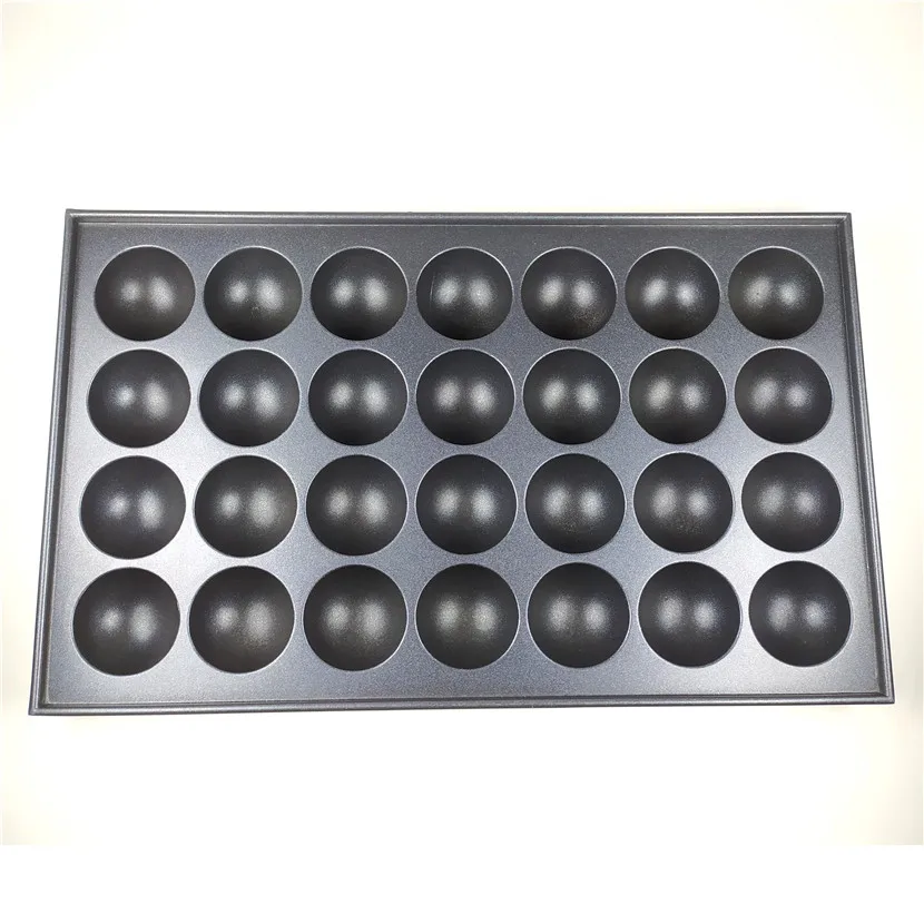 28 Holes Nonstick Baking Pan Plate Spare Part Of Commercial Takoyaki Machine Cast Aluminum Octopus Ball Meatball Grill