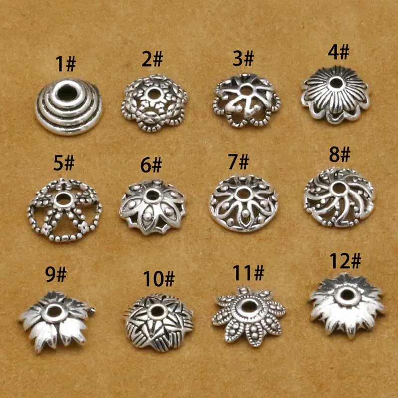 

100% 925 Sterling Silver Spacer Bead Cap for DIY Jewelry Making Jewelry Findings&Components