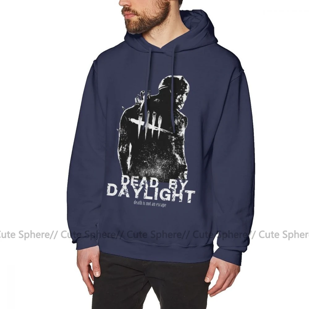 Толстовка Dead By Daylight, худи Dead By Daylight, теплый черный пуловер, толстовка с капюшоном для улицы, Длинные мужские хлопковые крутые толстовки оверсайз - Цвет: Navy Blue