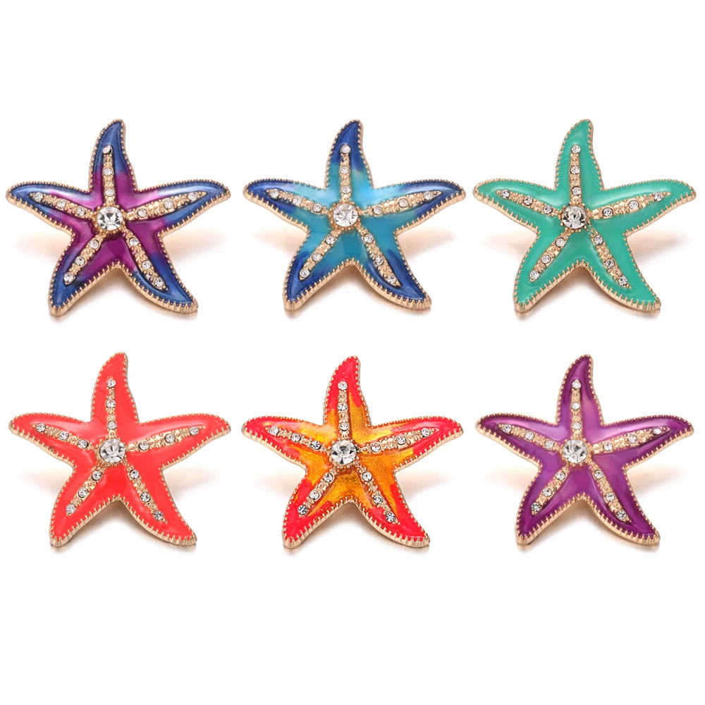 6 шт./лот новые большие кнопки ювелирные изделия со стразами критальная Морская