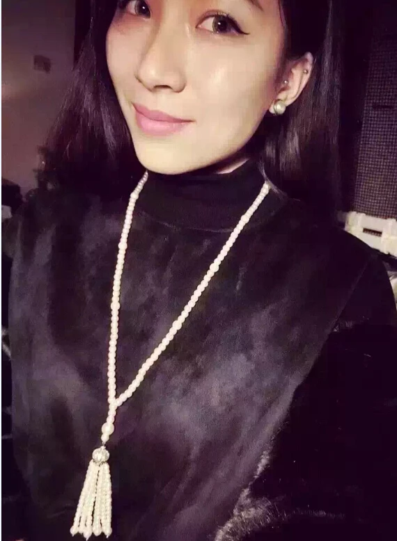 

Ожерелье женское с кисточкой и натуральным пресноводным жемчугом, 80 см, 4-5 мм, 7-8 мм