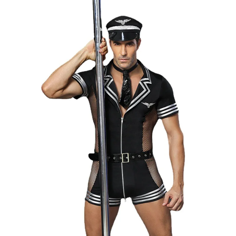 

MUMU Cosplay Men Police Sailor Sexy Lingerie Uniform Cosplay Sexy Suit Lingerie Bodysuit European Clothing American Clothing