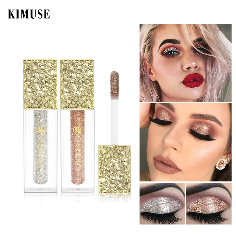 Жидкие тени для век KIMUSE 6 цветов водостойкие блестящие матовые мерцающие жидкие