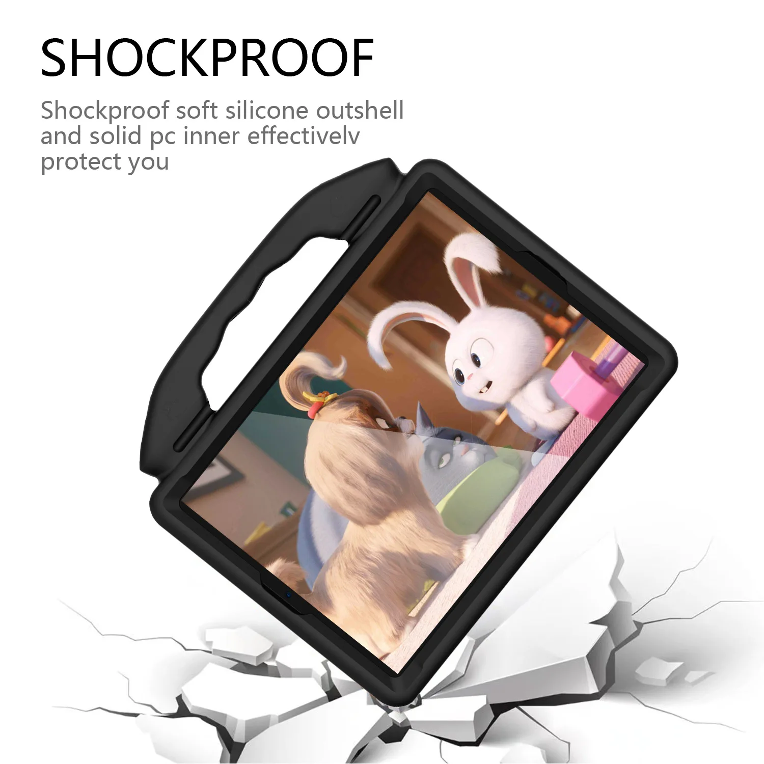 Подходит для iPad 10 7 2019 детский плоский чехол безопасности EVA резиновый держатель