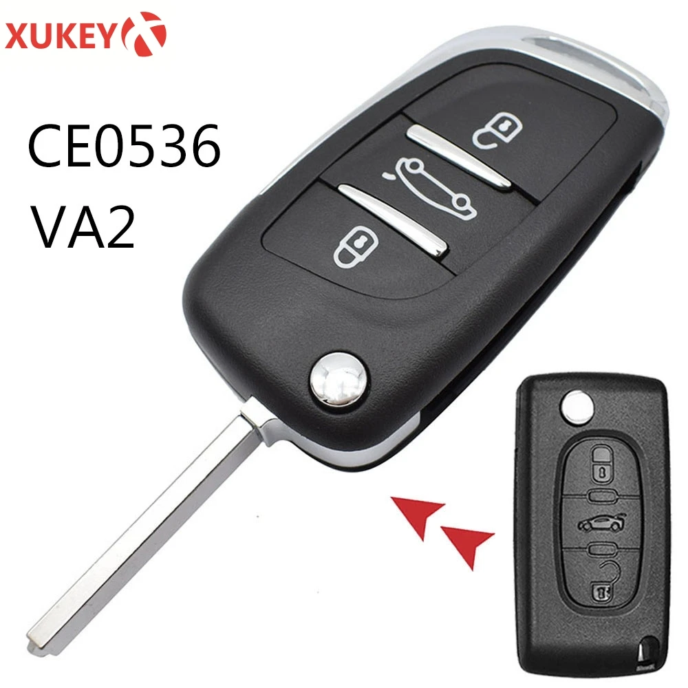 3 кнопки Автомобильный Брелок дистанционного управления с ключом чехол для Peugeot