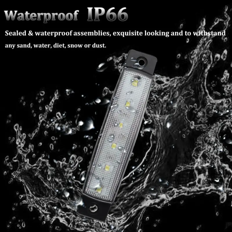 4 шт. белый 6-светодиодный фонарь для джипа внедорожника RZR ATV UTV простая установка |