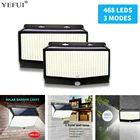 Фсветильник наружный водонепроницаемый с пассивным ИК датчиком движения, 468 светодиодов