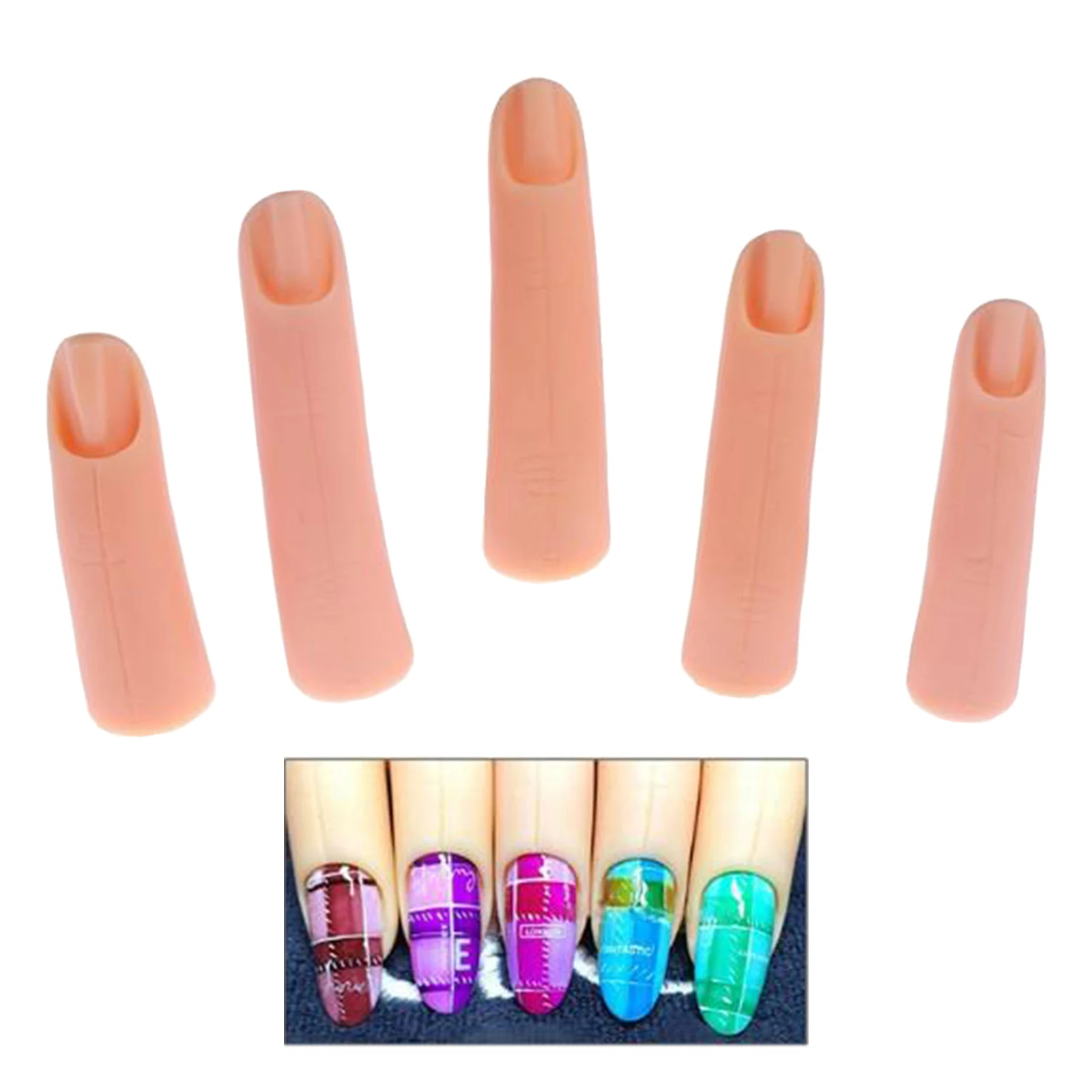 

Adjustable Practice Nail Art Trainer Training Hand Fingers Fake Finger