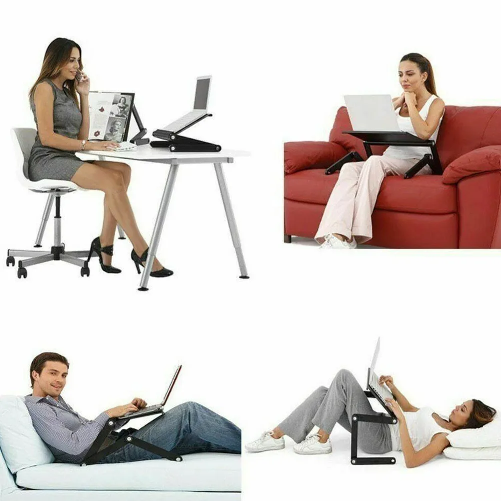 

Laptop Table Stand With Adjustable Folding Ergonomic Design Stand Notebook Desk For Ultrabook, Netbook With Mouse Pad J99