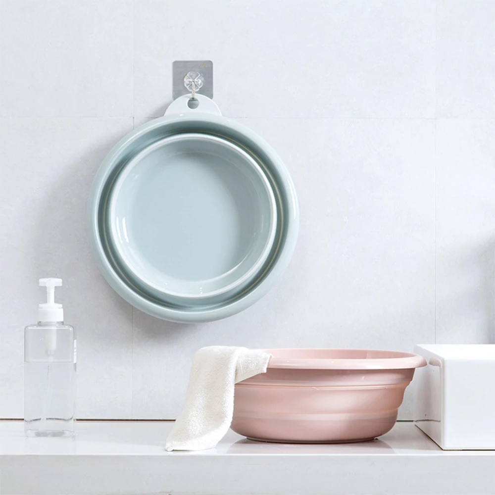 

Portable folding large washbasin Household plastic washbasin Travel thickening small washbasin plastic basin