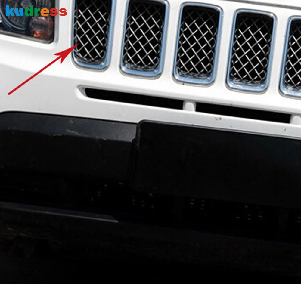Для Jeep Compass 2011 2012 2013 ABS Хром Передняя Центральная решетка Вокруг ограждение двигателя решетка облицовки Радиатора 7 шт