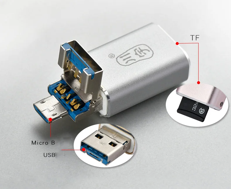 Kawau USB 3,0 Microsd кард-ридер поддерживает до 256 ГБ с SD MS кард-ридер C326 высокое качество скорость для мобильного телефона