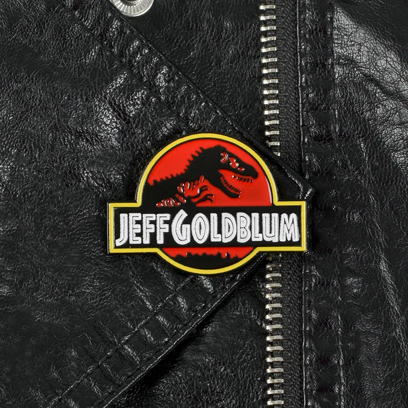 Movie Jurassic Enamel Pins Dinosaur Custom Badges Brooches Pastel Lapel pin Denim Shirt Dark Punk Adventure Jewelry Gift Friends | Дом и сад