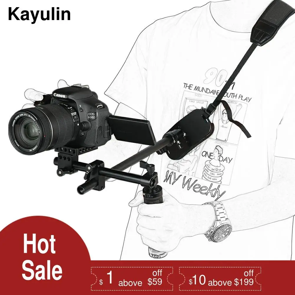 

Kayulin DSLR видеокамера с одной ручкой плечевой стабилизатор для универсальной камеры s