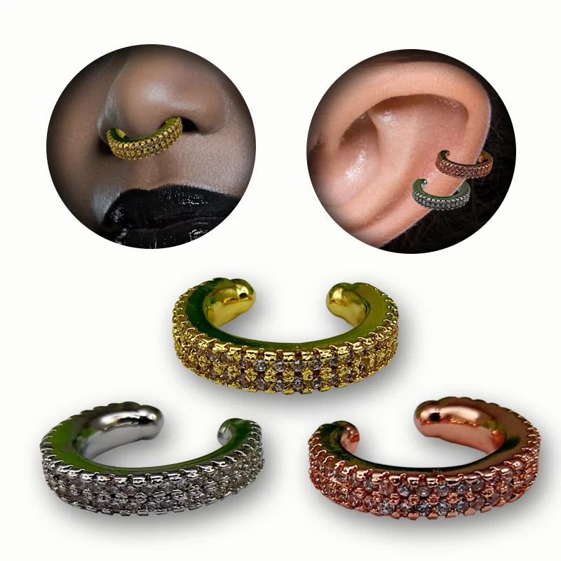 Поддельный пирсинг нос кольцо для трагуса септума пикантное украшение серьга